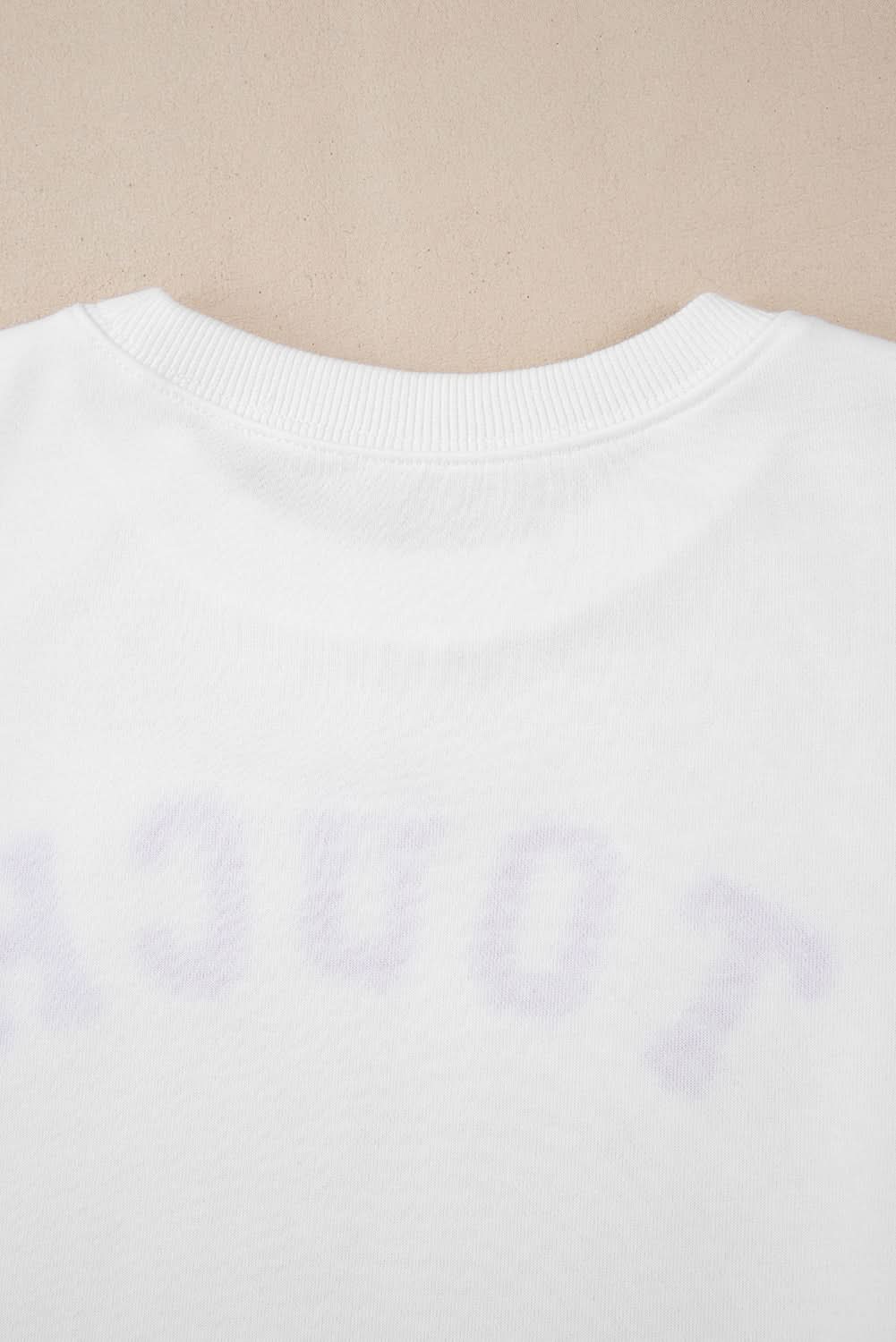 White TOUCH DOWN Football Graphic Pullover Sweatshirt - Love Salve